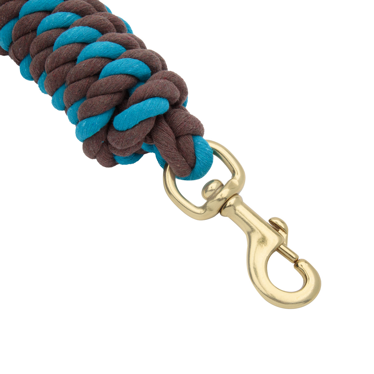 Cotton Lead Rope with Brass Plated 225 Snap, 5/8" x 10'