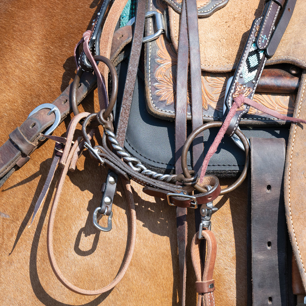 Professional Ring Snaffle Bit, 5" Twisted Curved Mouth