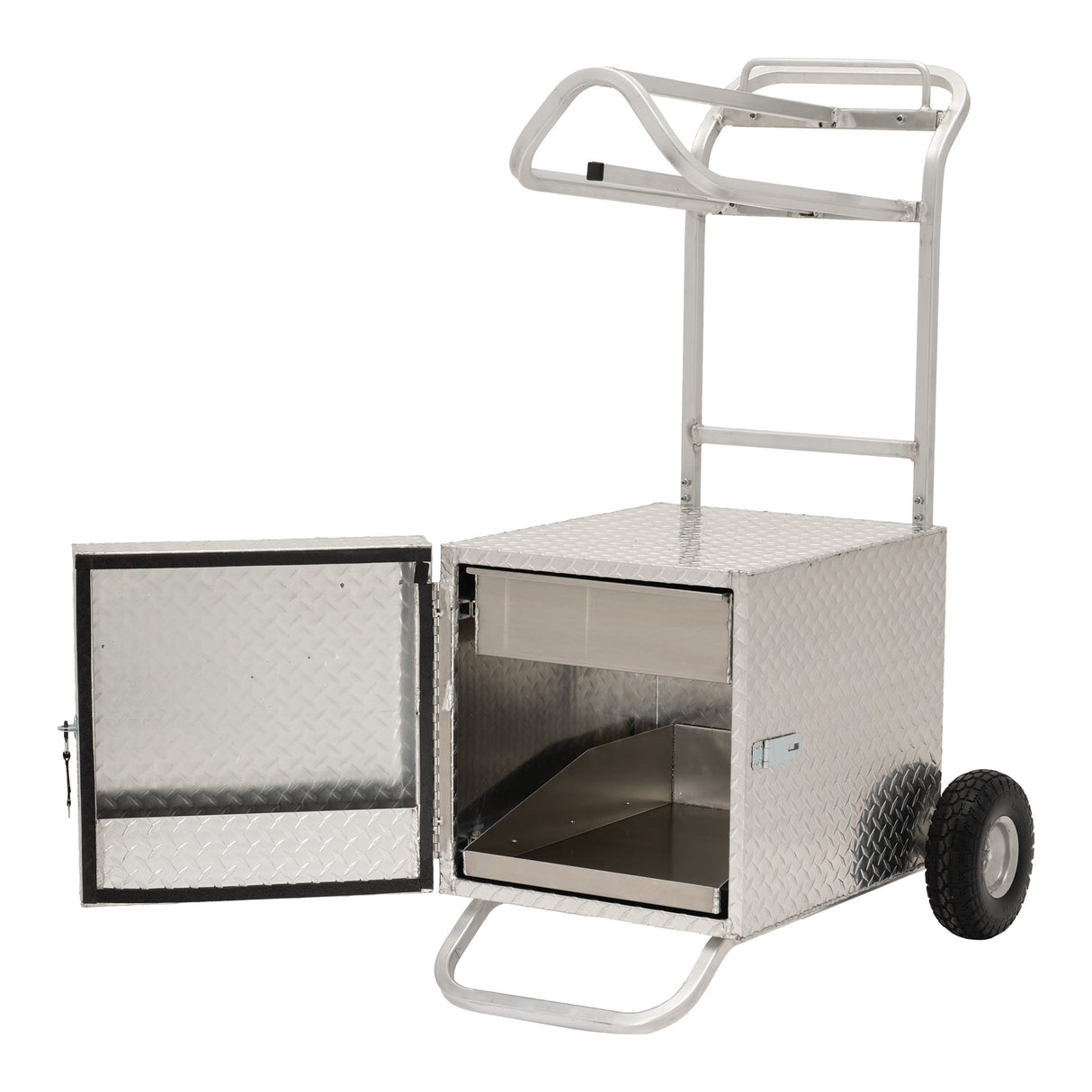 Rolling Tack Box with Saddle Rack
