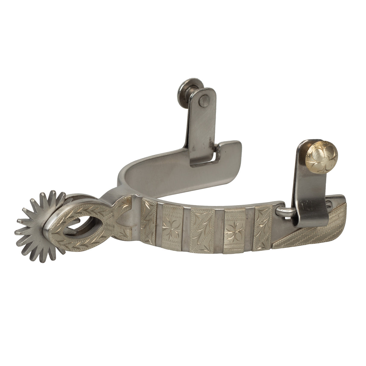 Engraved Chihuahua Spur, Brushed Stainless Steel