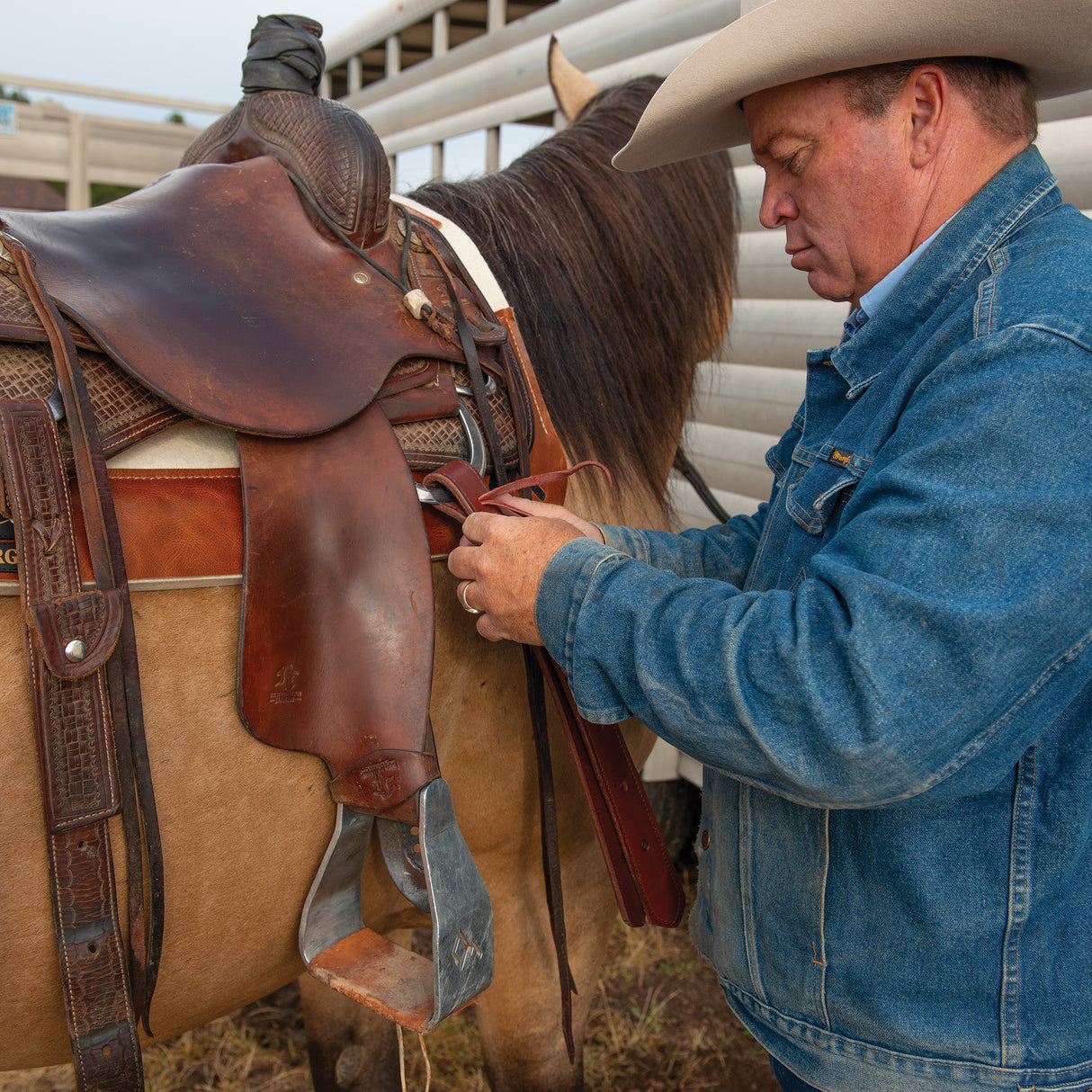 Doubled and Stitched Off Billet, Brown, 1-3/4"x39"