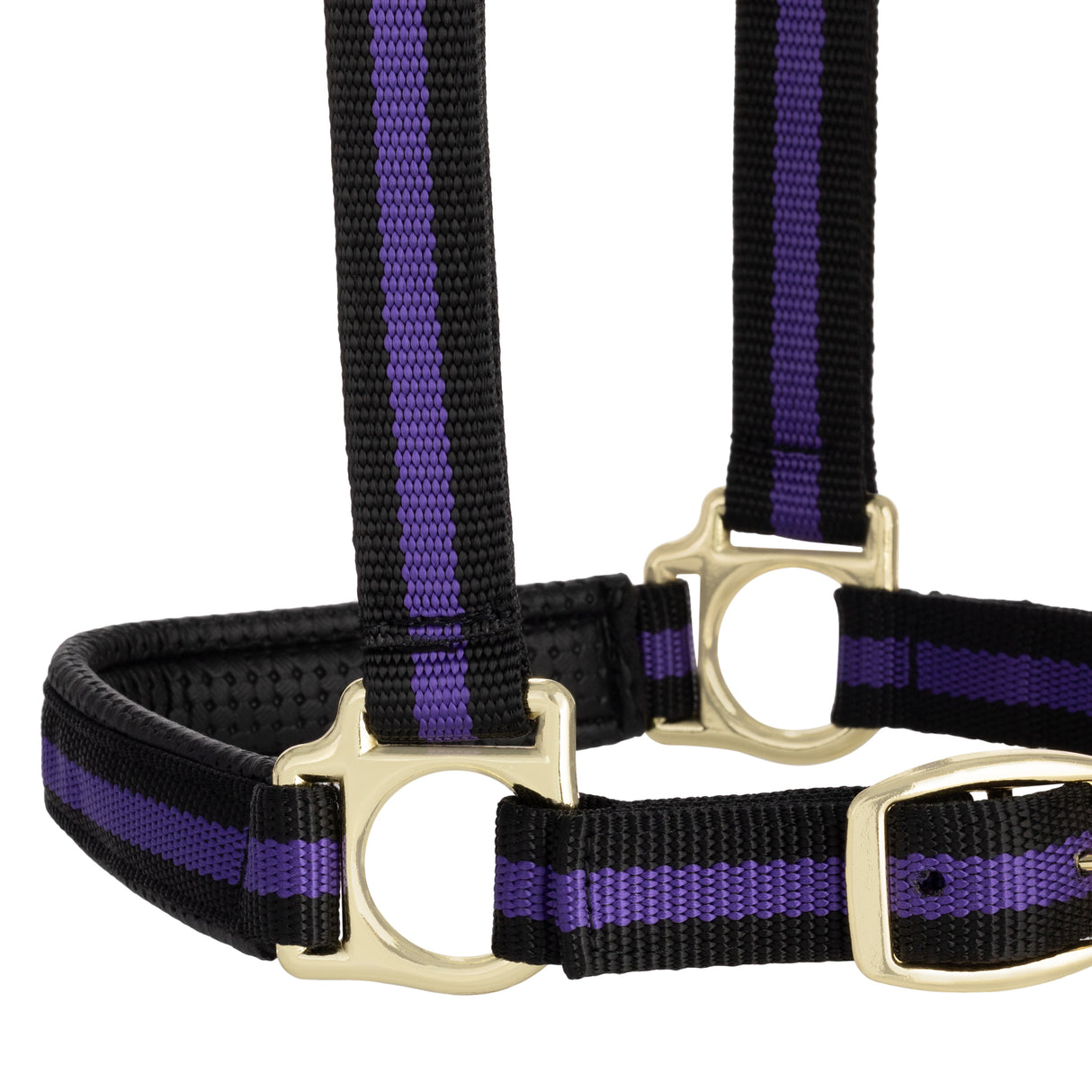 Padded Adjustable Chin and Throat Snap Halter, Striped