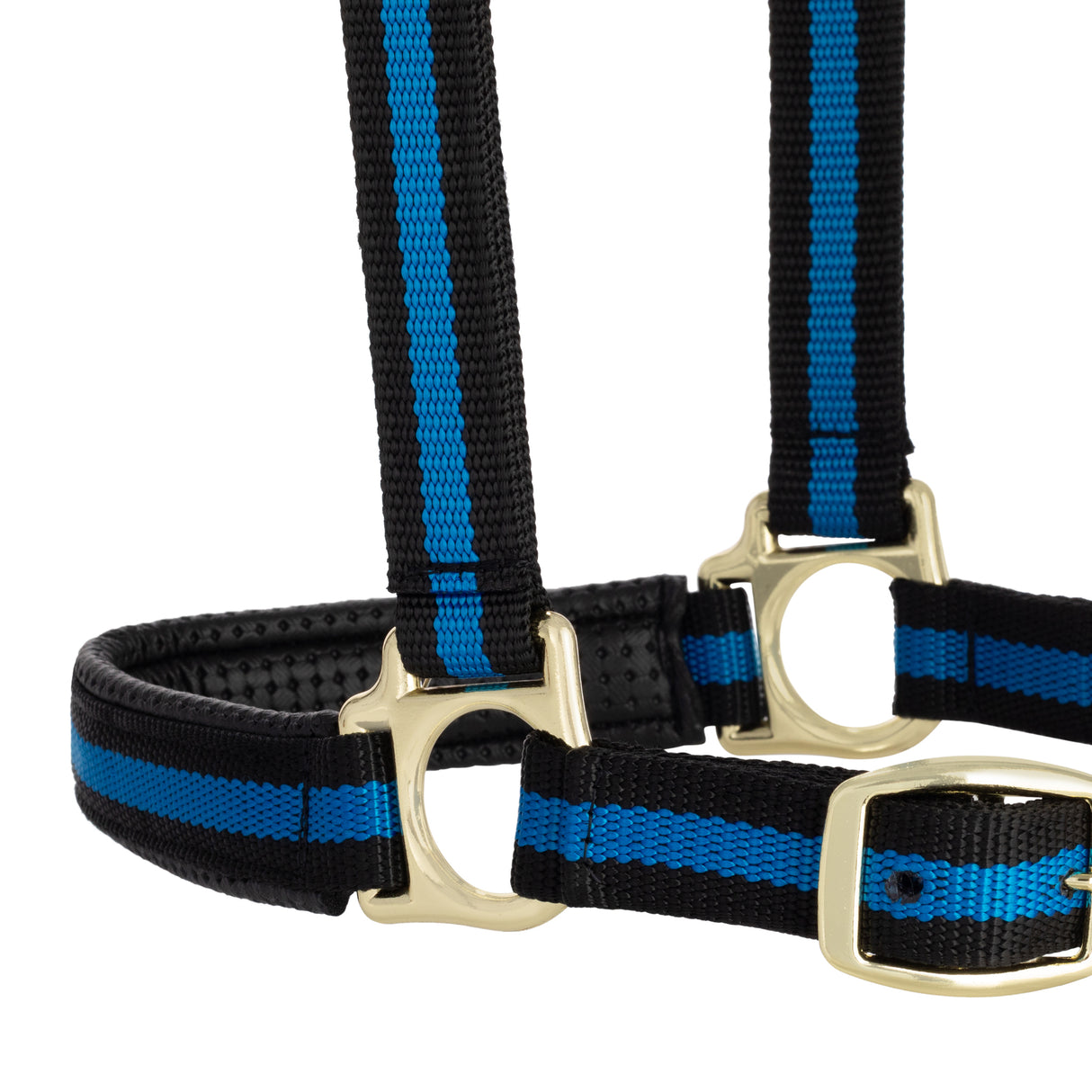 Padded Adjustable Chin and Throat Snap Halter, Striped