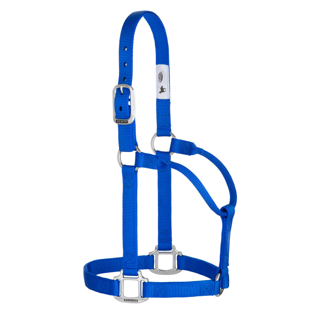 Original Non-Adjustable Nylon Halter, Chrome Plated Hardware, Average