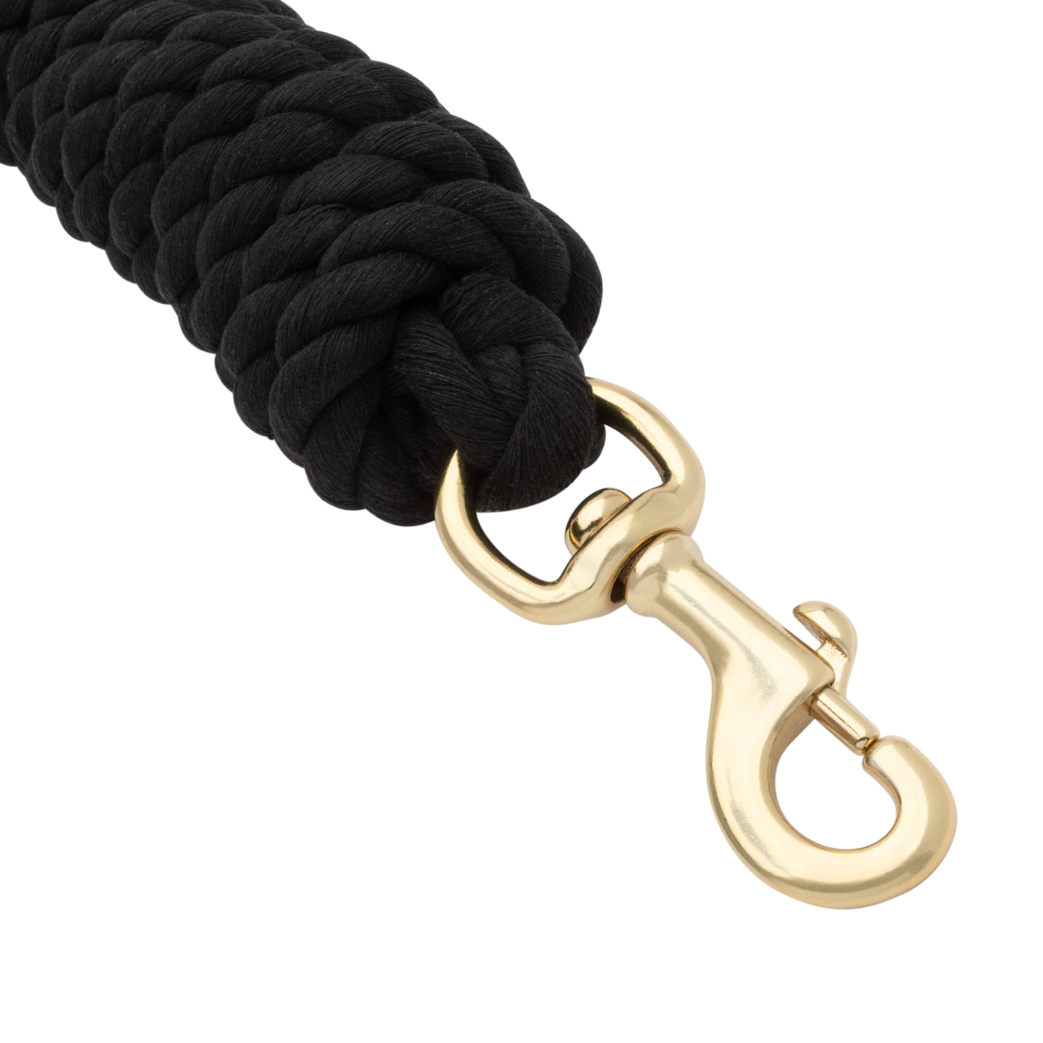 Cotton Lead Rope with Brass Plated 225 Snap, 5/8" x 10'