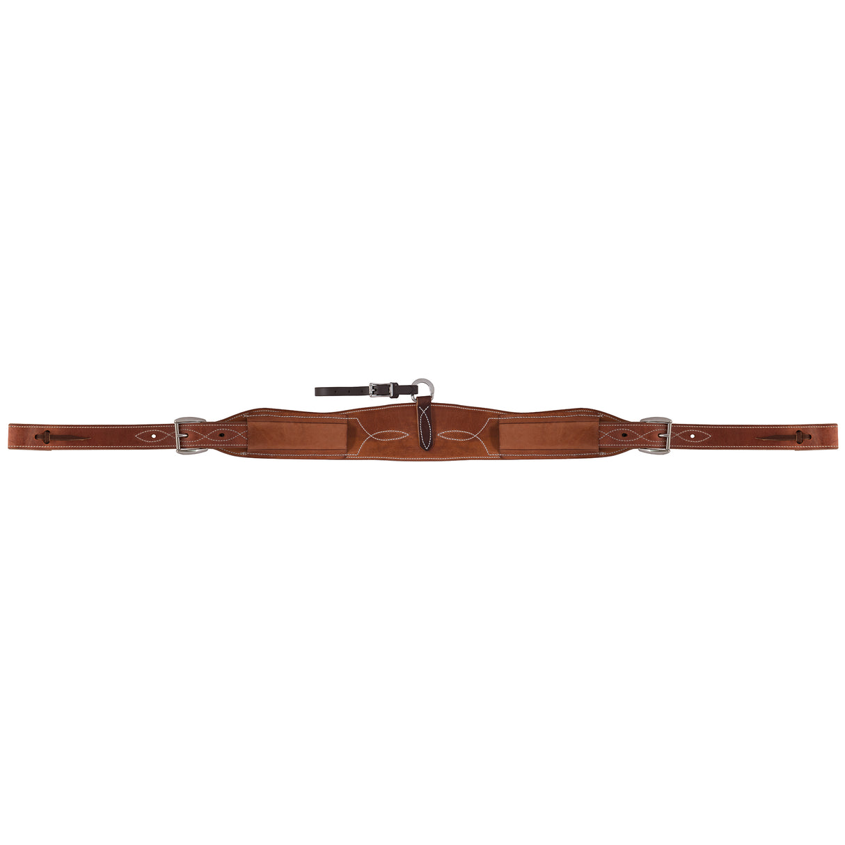 Heavy-Duty Roper Back Cinch, Complete, Russet, 4"
