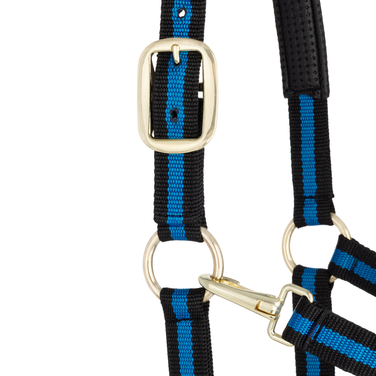 Padded Adjustable Chin and Throat Snap Halter, Striped