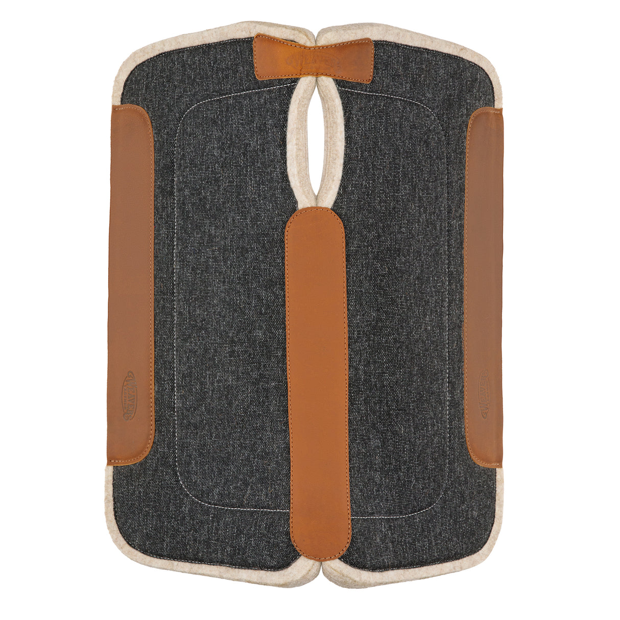 Contoured Jute Wool Blend Felt Saddle Pad