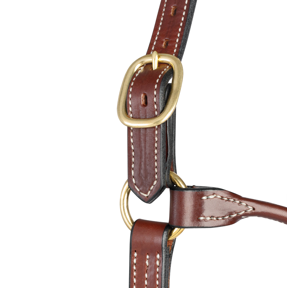 1" Thoroughbred Halter without Snap, Mahogany, Horse