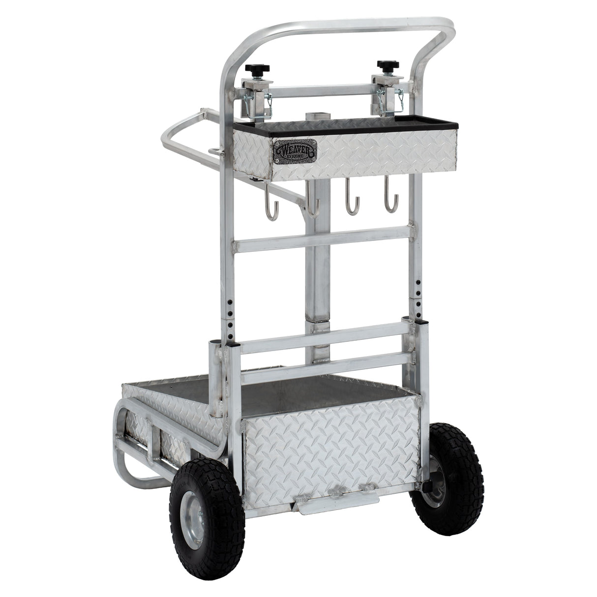 Rolling Barn Utility Cart with Saddle Rack & Grooming Basket