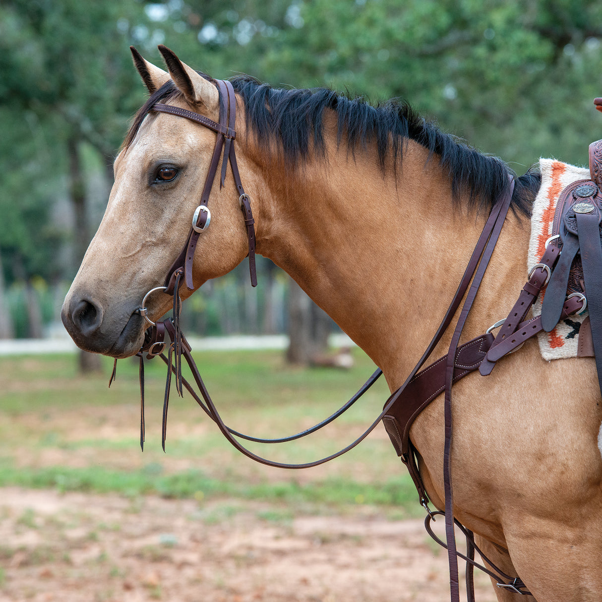 Working Tack Extra Heavy Harness Split Reins with Pineapple Knots, 5/8" x 8'