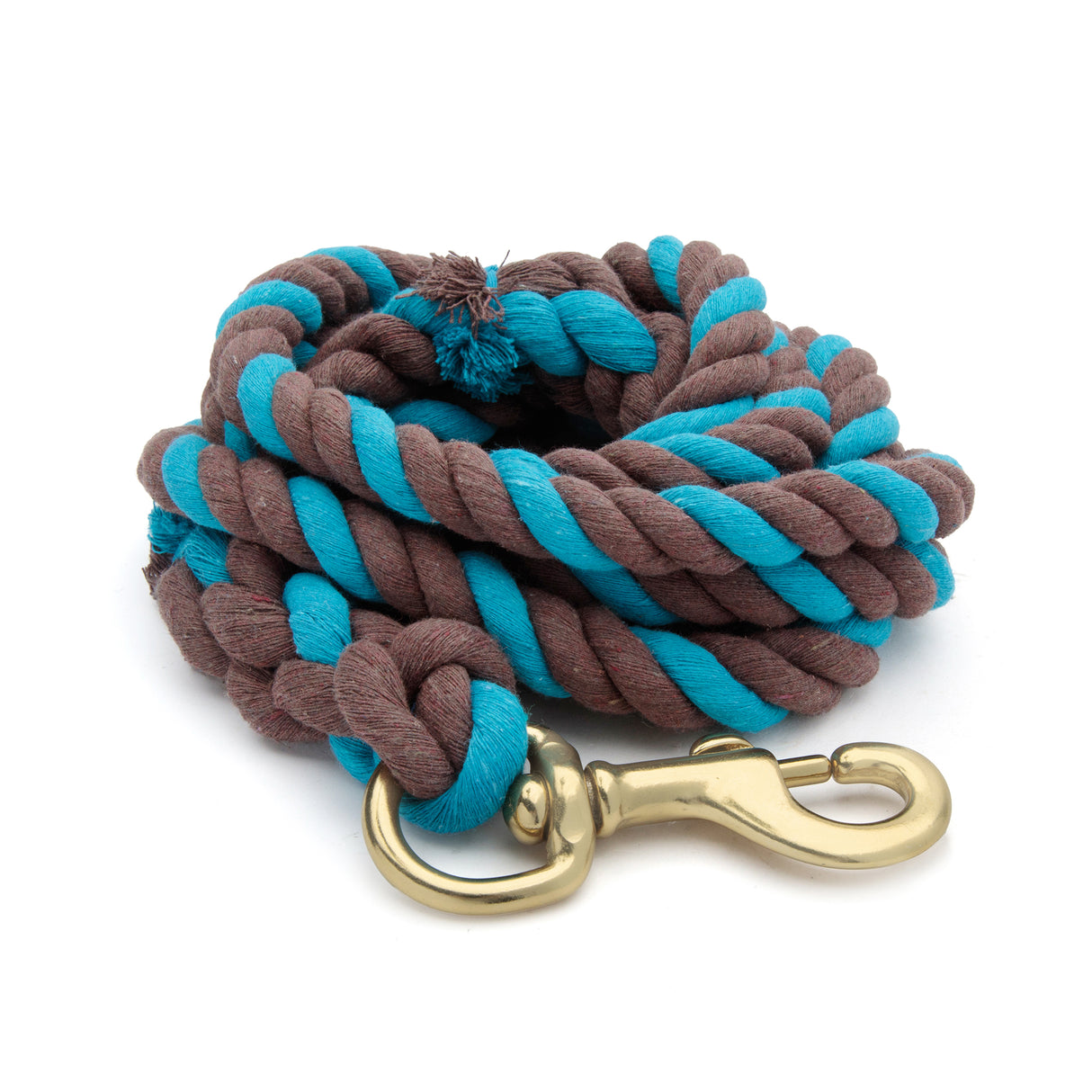 Cotton Lead Rope with Brass Plated 225 Snap, 5/8" x 10'