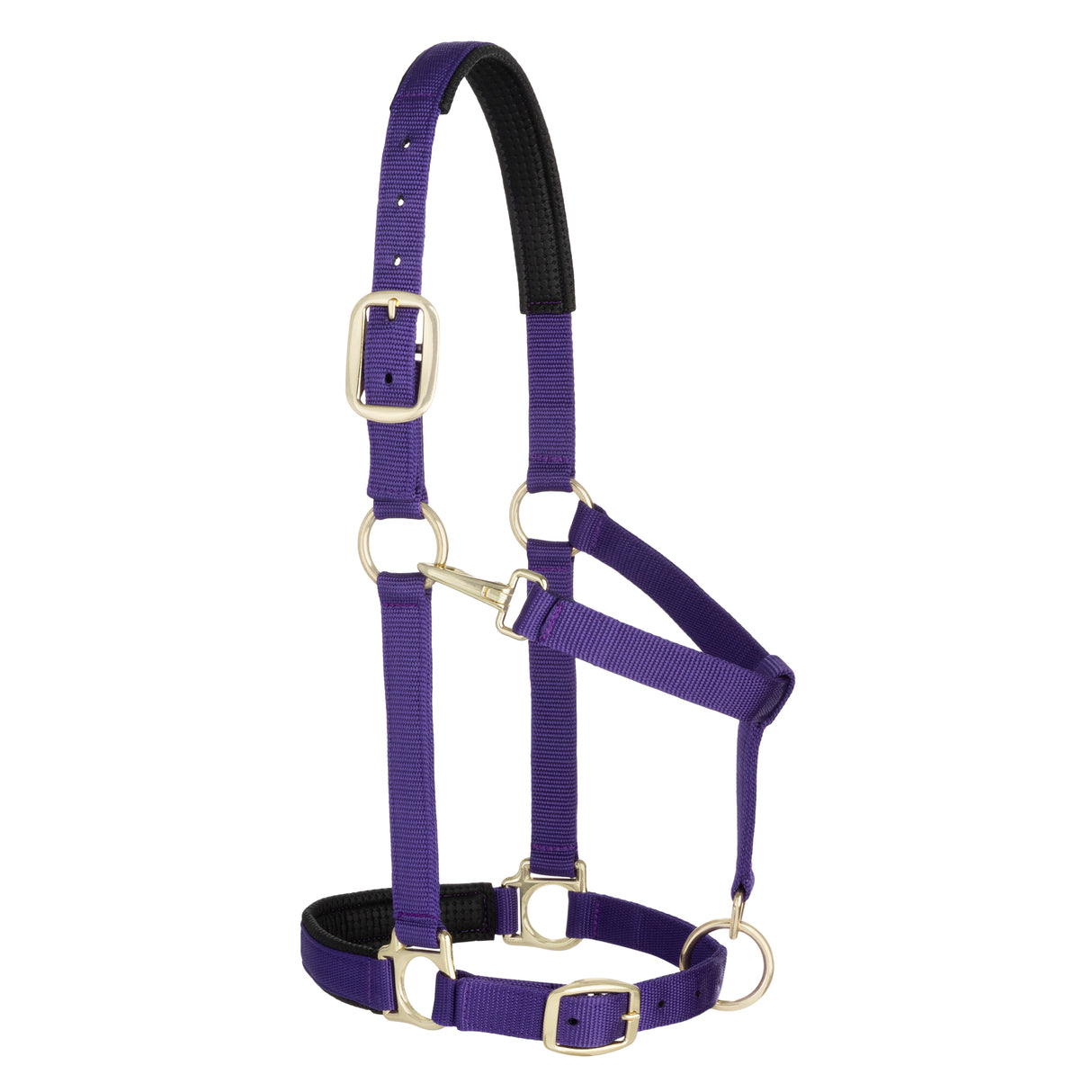 Padded Adjustable Chin and Throat Snap Halter, Solid Colors
