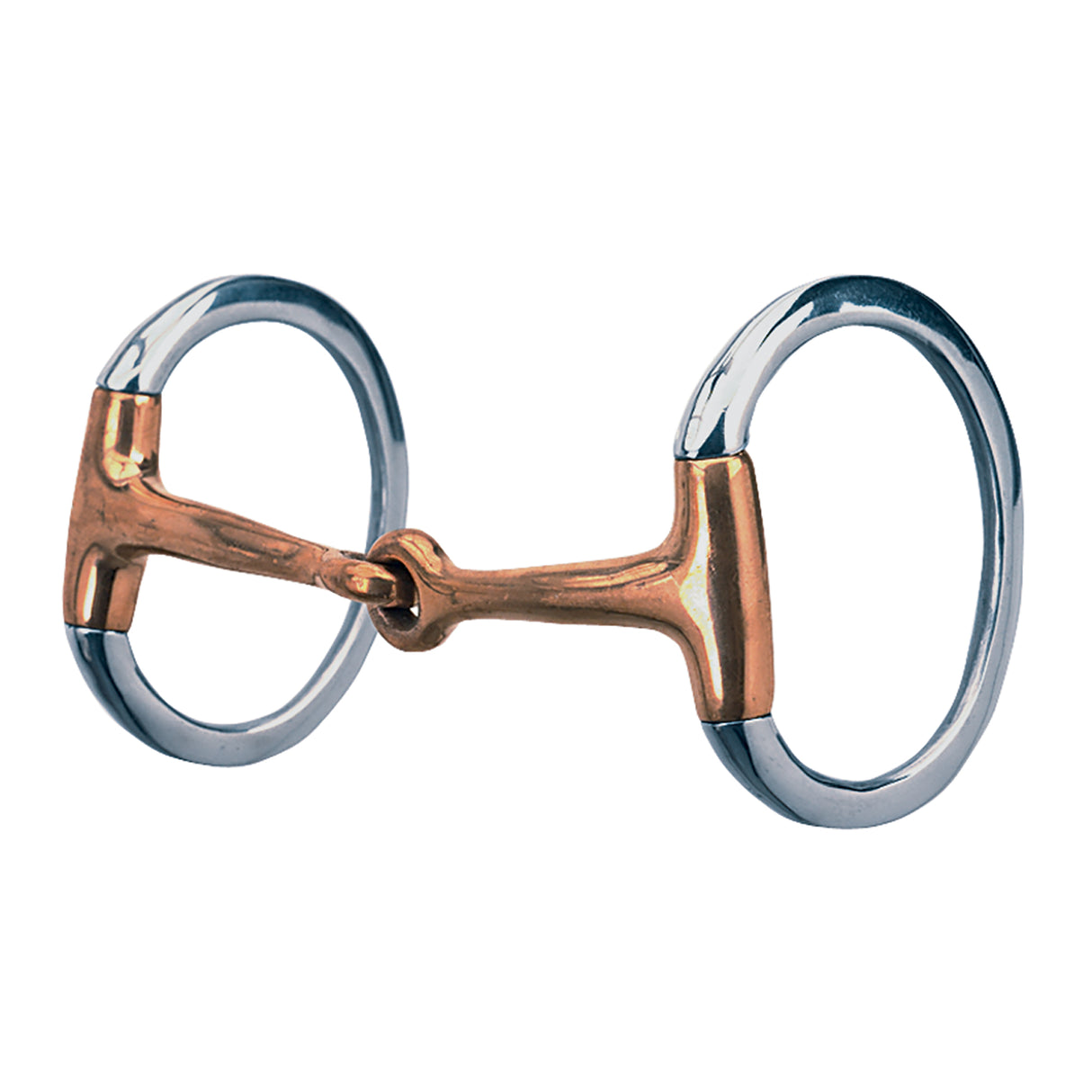 Eggbutt Snaffle Bit, 4-1/2" Copper Plated Mouth