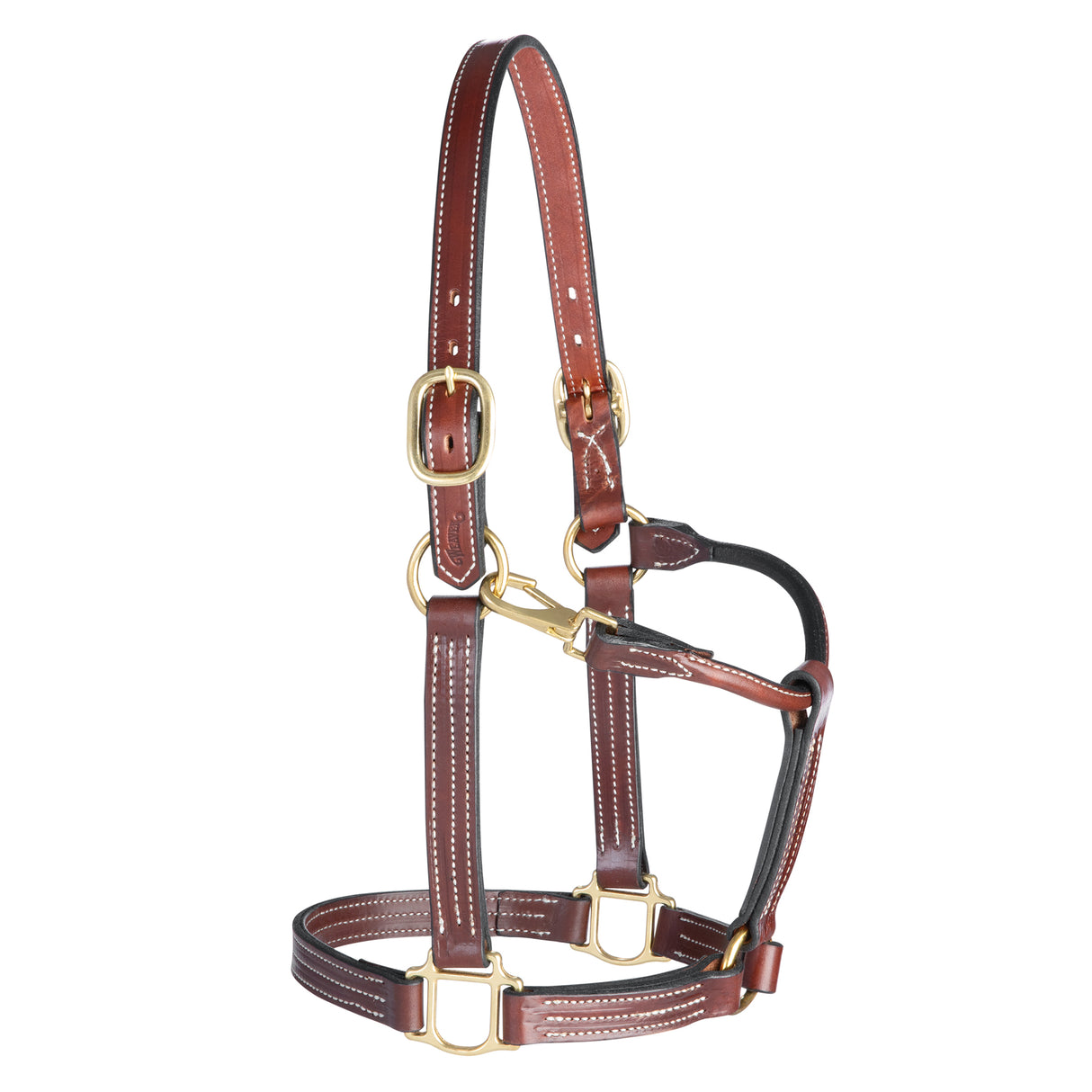 1" Thoroughbred Halter with Snap, Mahogany, Horse