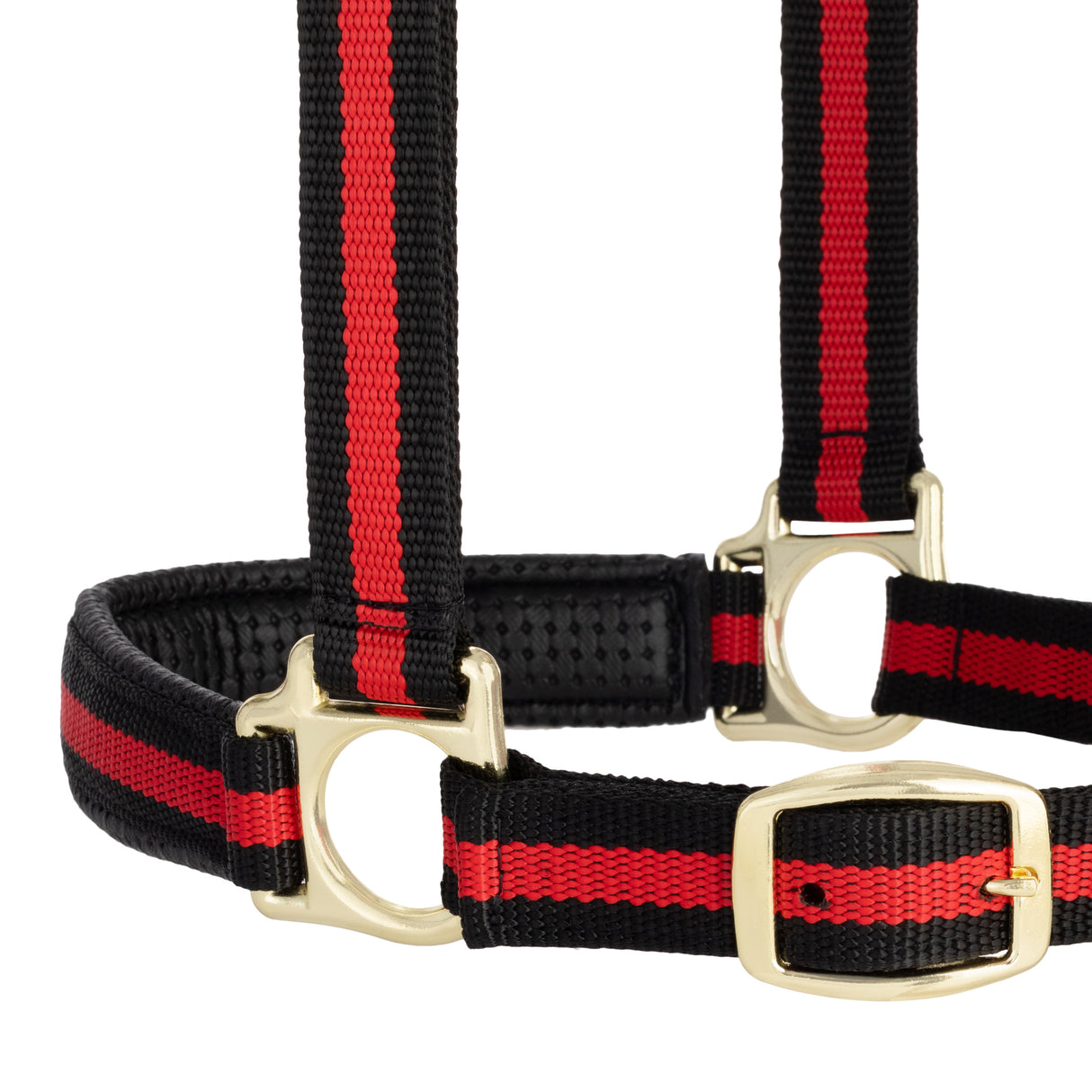 Padded Adjustable Chin and Throat Snap Halter, Striped