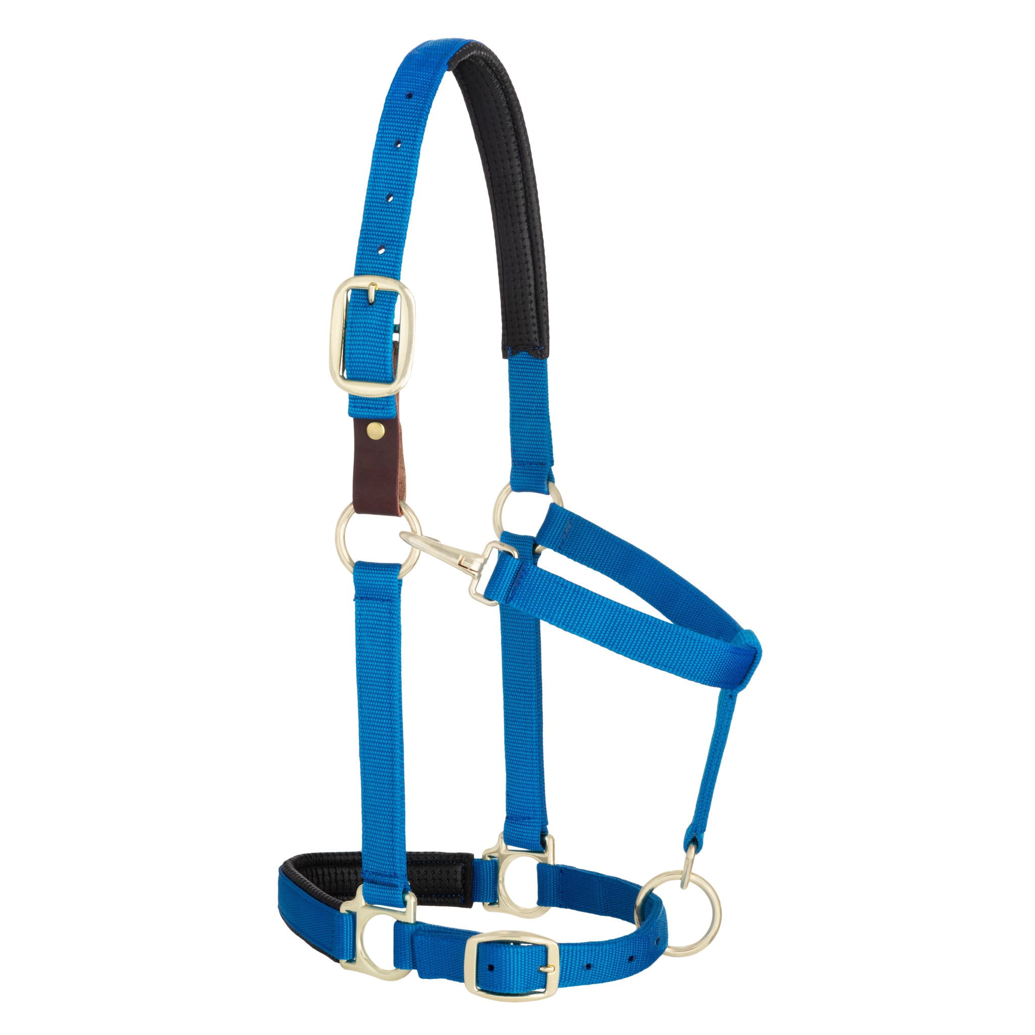 Weaver Leather Padded Adjustable Chin & Throat Snap Halter - Large Horse Or Draft Horse Size In Black