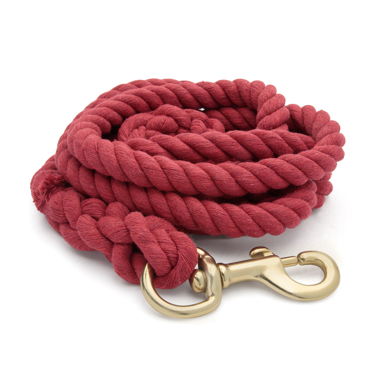Cotton Lead Rope with Brass Plated 225 Snap, 5/8" x 10'