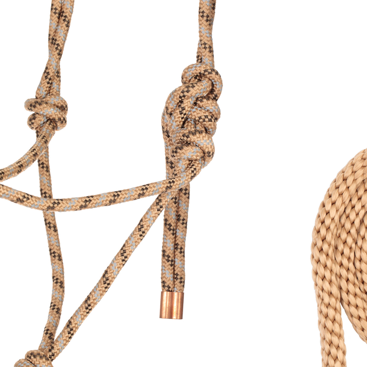 Diamond Braid Reflective Rope Halter with 10' Lead