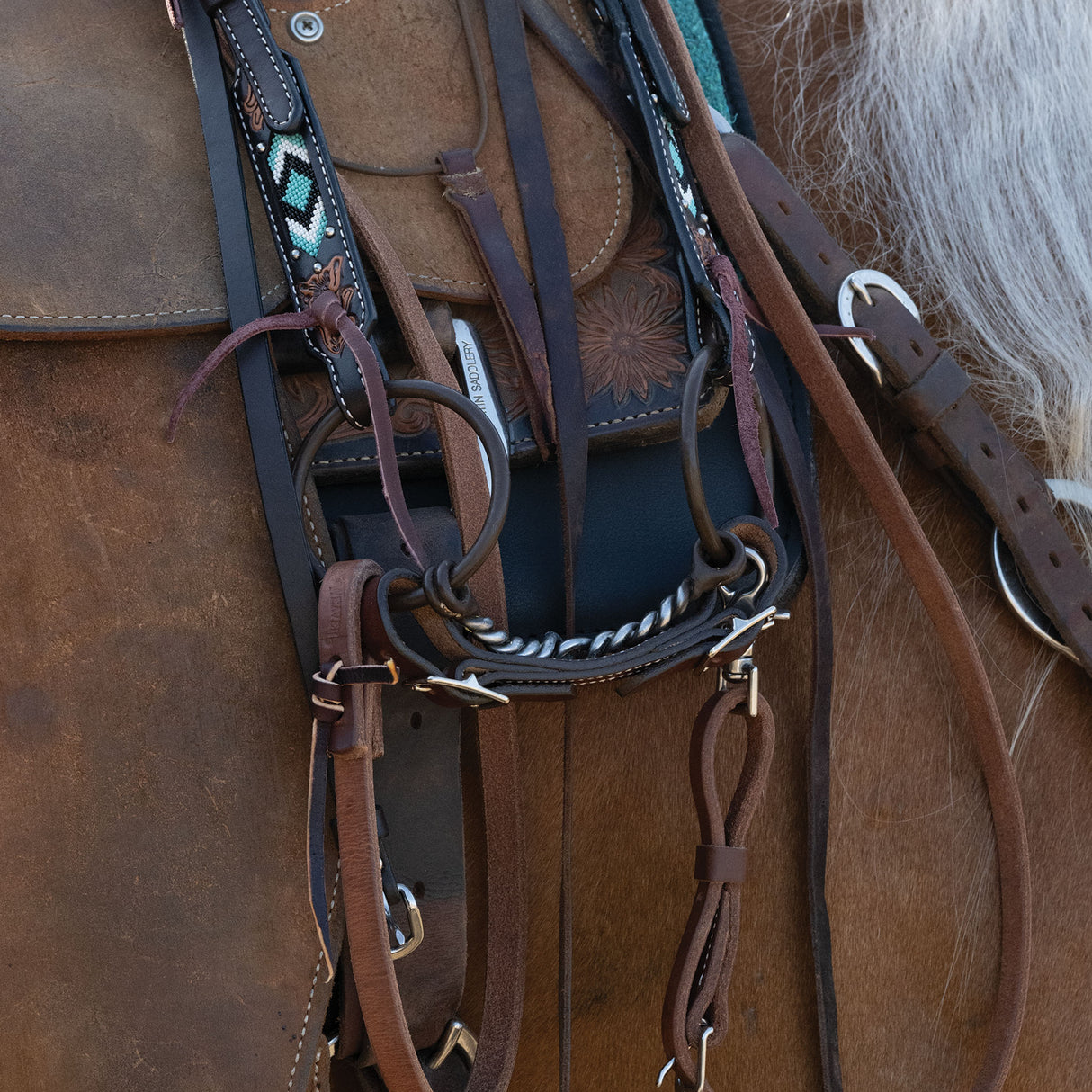 Professional Ring Snaffle Bit, 5" Twisted Curved Mouth