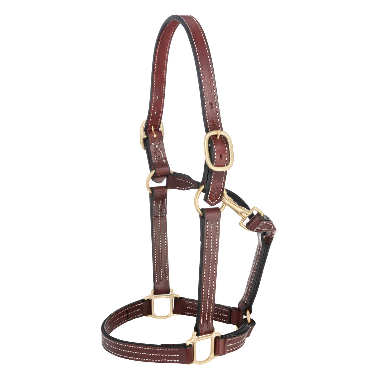1" Thoroughbred Halter with Snap, Mahogany, Horse