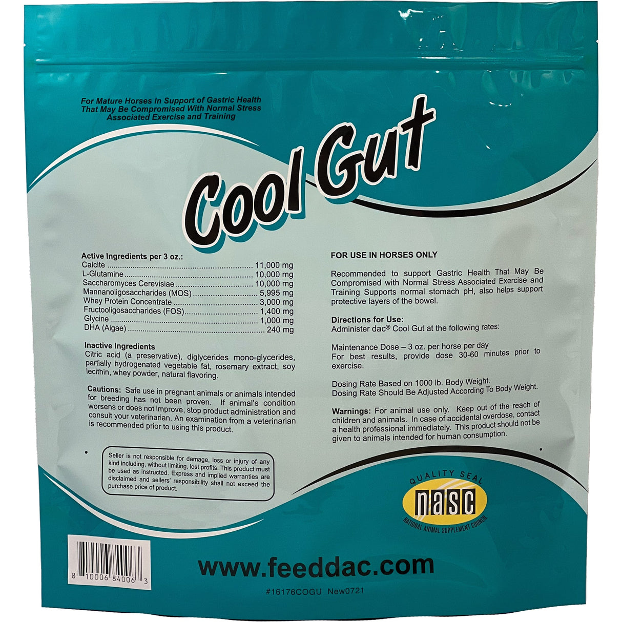 dac® Cool Gut Daily Digestive Support Supplement for Horses
