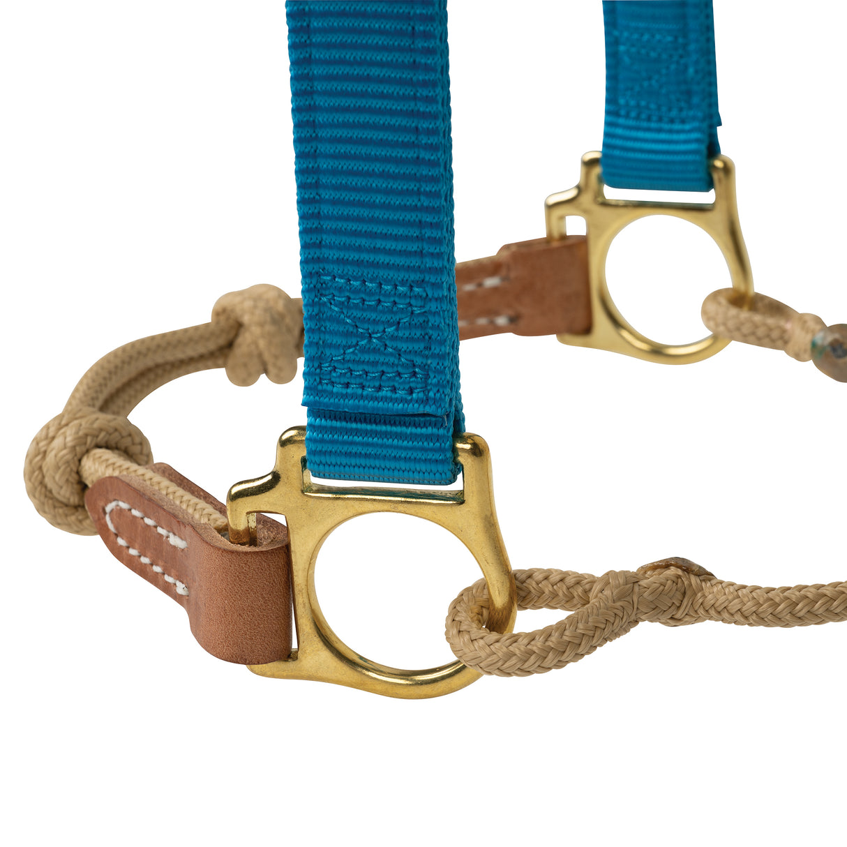Kalley Krickeberg Breakaway Horseman's Halter, Nylon, Leather & Rope Combination Horse Halter