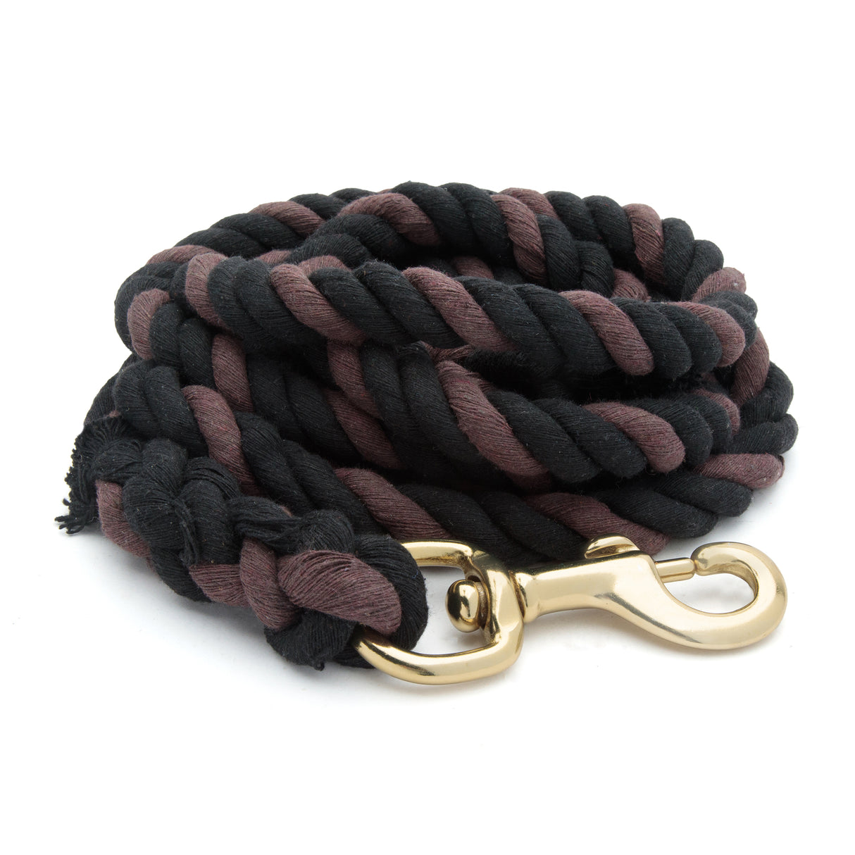Cotton Lead Rope with Brass Plated 225 Snap, 5/8" x 10'