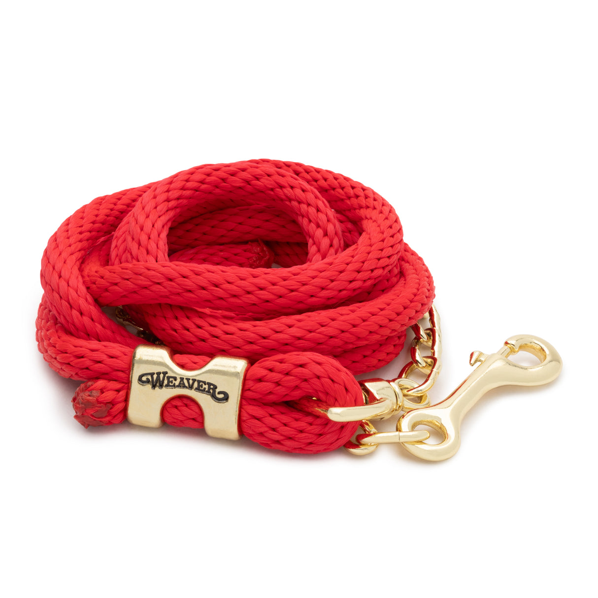 Poly Lead Rope with Brass Plated Swivel Chain