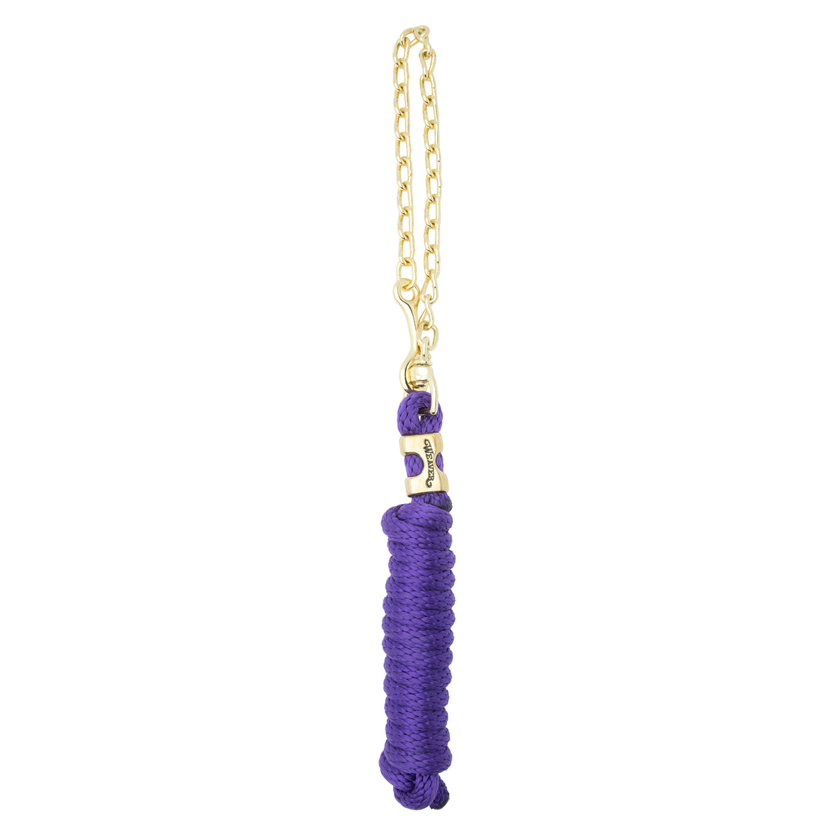 Poly Lead Rope with Brass Plated Swivel Chain