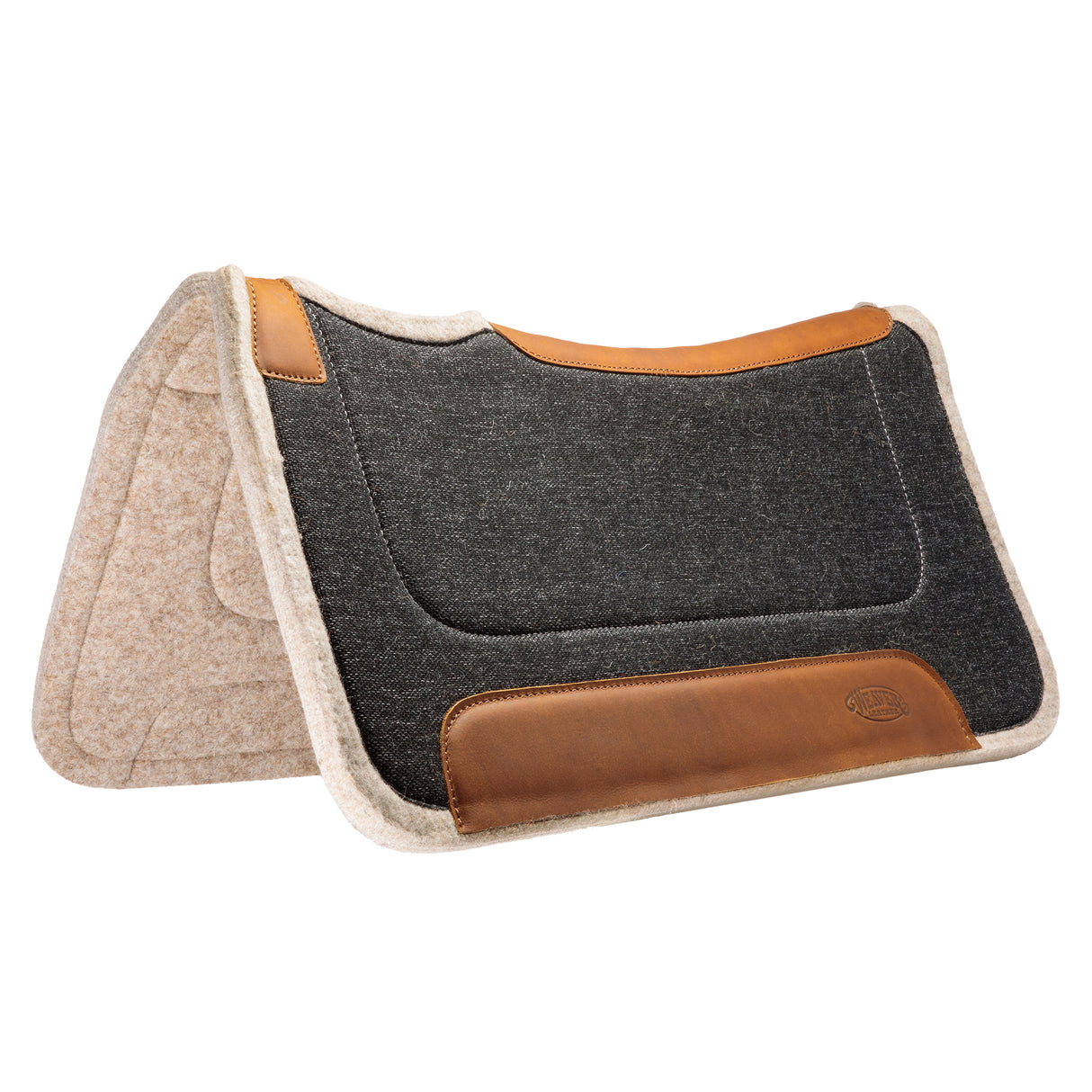 Contoured Jute Wool Blend Felt Saddle Pad