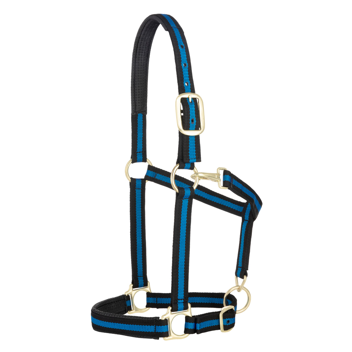 Padded Adjustable Chin and Throat Snap Halter, Striped