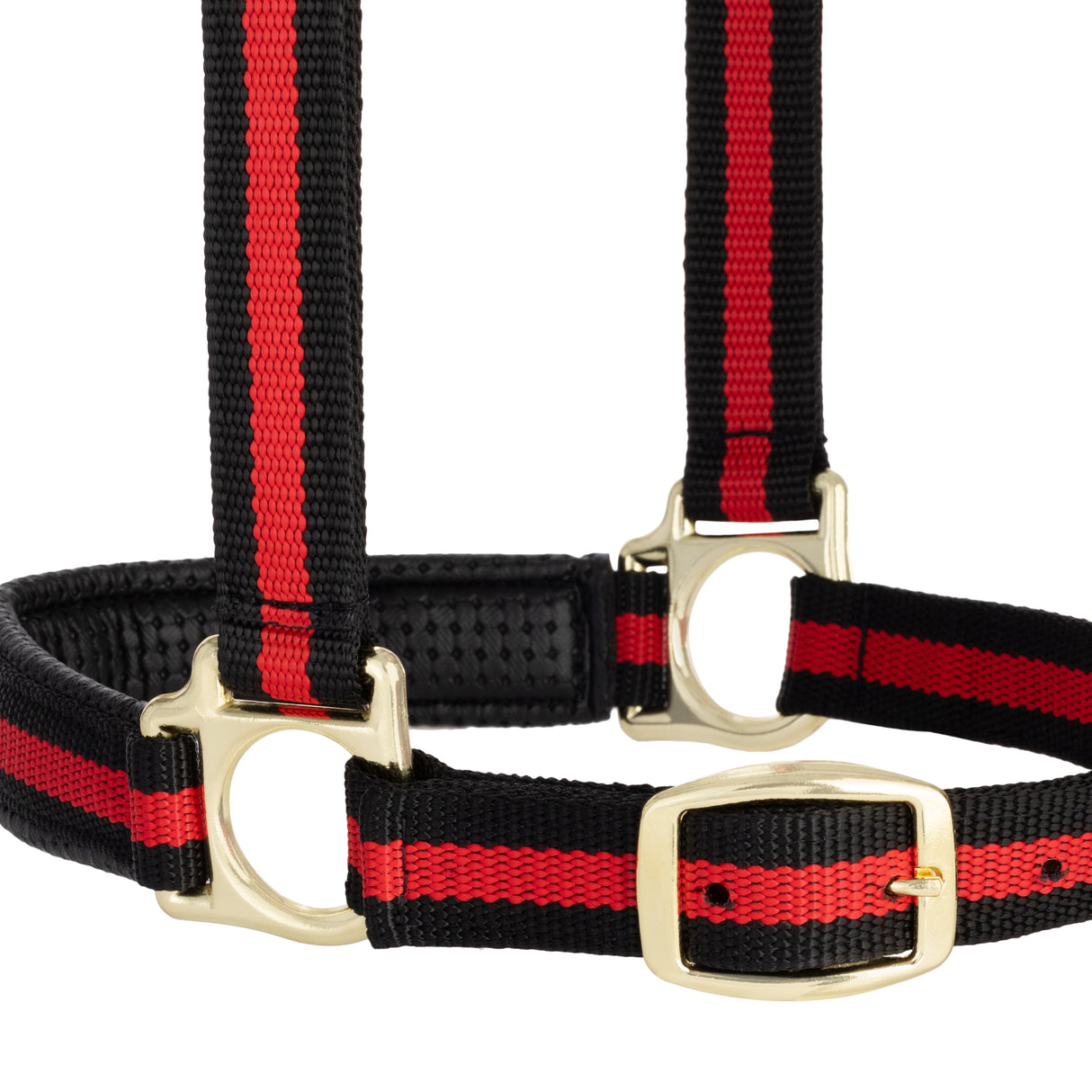 Padded Adjustable Chin and Throat Snap Halter, Striped