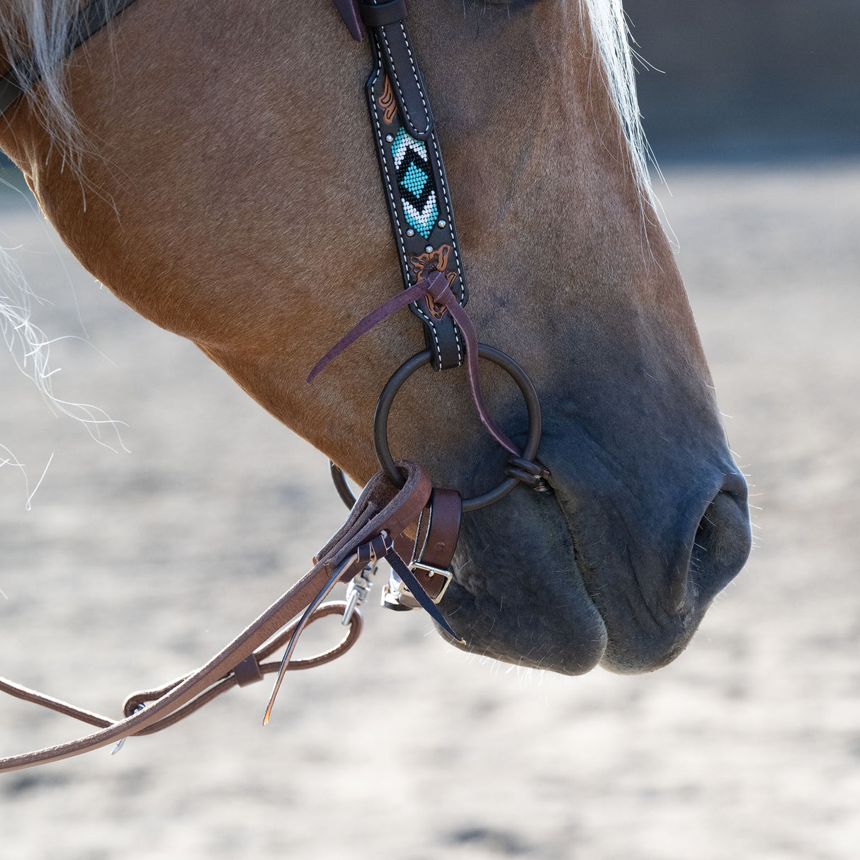 Professional Ring Snaffle Bit, 5" Twisted Curved Mouth