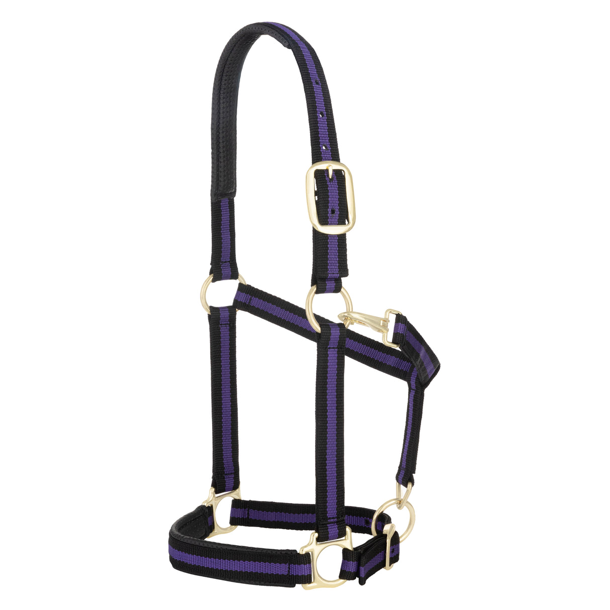 Padded Adjustable Chin and Throat Snap Halter, Striped