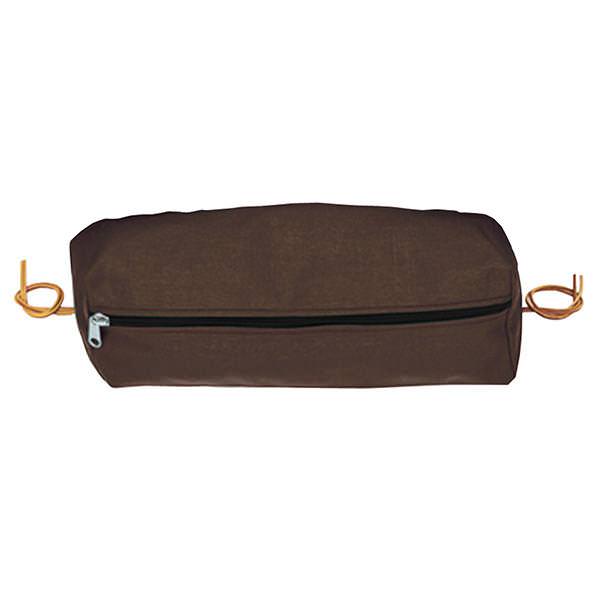 Rectangular Nylon Cantle Bag, Brown