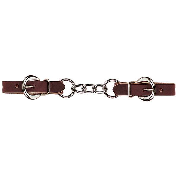 Latigo Leather 3-1/2" Single Link Chain Curb Strap