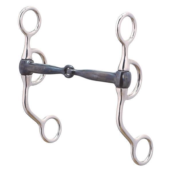 Professional Argentine Bit, 5" Sweet Iron Snaffle Mouth with Copper Inlay