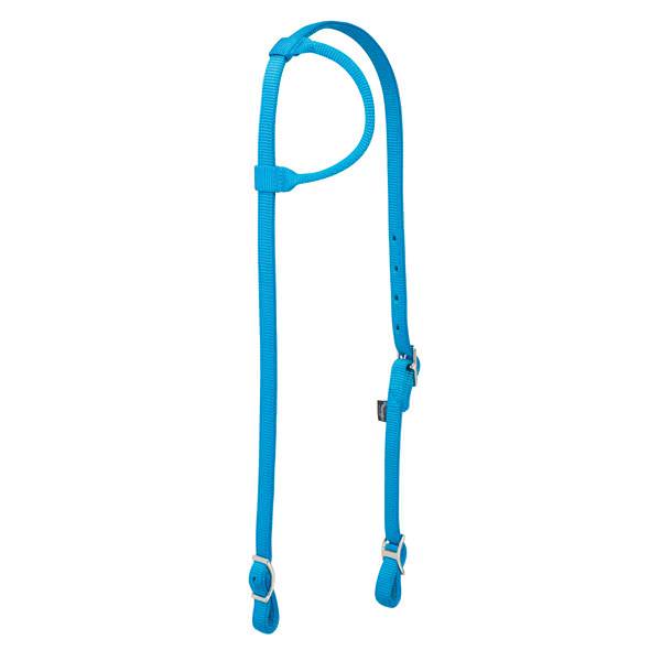 Nylon Sliding Ear Headstall, Hurricane Blue
