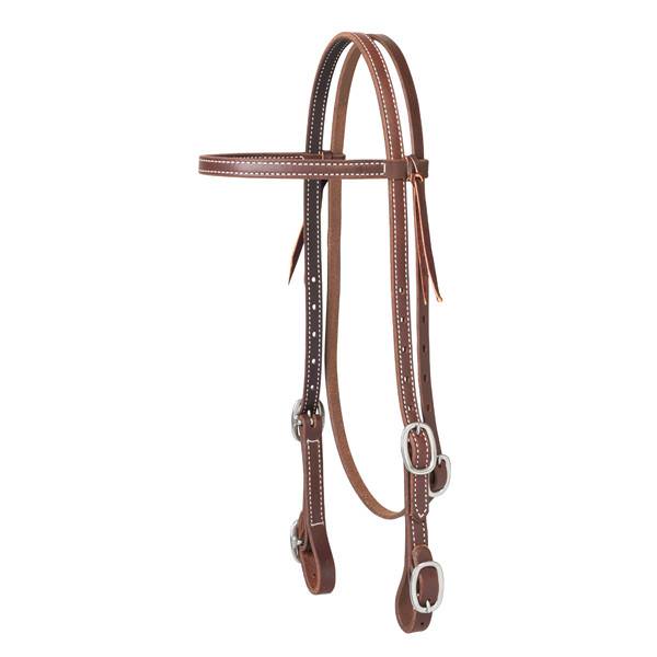 Working Tack Browband Headstall with Buckle Bit Ends
