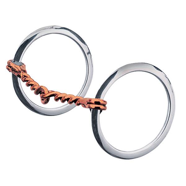 All Purpose Ring Snaffle Bit, 5" Single Twisted Copper Wire Mouth