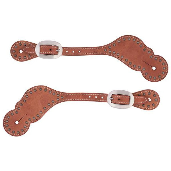 Harness Leather Spur Straps with Spots