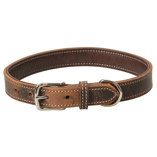 Crazy Horse Dog Collar, 1" x 25", Distressed Brown