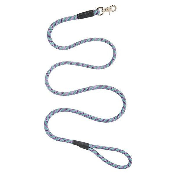 Rope Leash, 1/2 " x 4, Gray/Purple/Teal