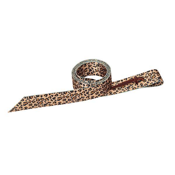 Patterned Poly Tie Strap with Holes, 1-3/4" x 60", Leopard