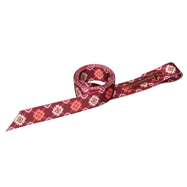 Patterned Poly Tie Strap with Holes, 1-3/4" x 60", Plaid Aztec