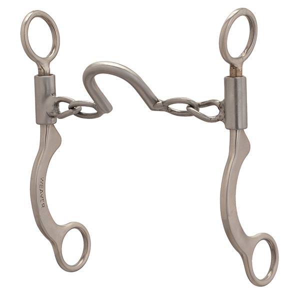 Pro Series Short 6-1/2" Cheek Horse Bit, Sweet Chain/Port