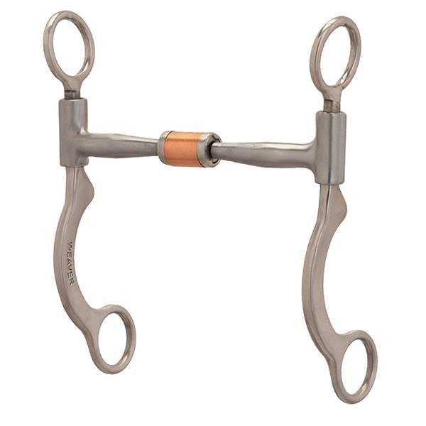 Pro Series Short 6-1/2" Cheek Horse Bit, Sweet Iron Copper Roller