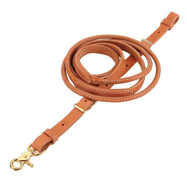 Harness Leather Round Roper and Contest Rein, 3/4" x 7