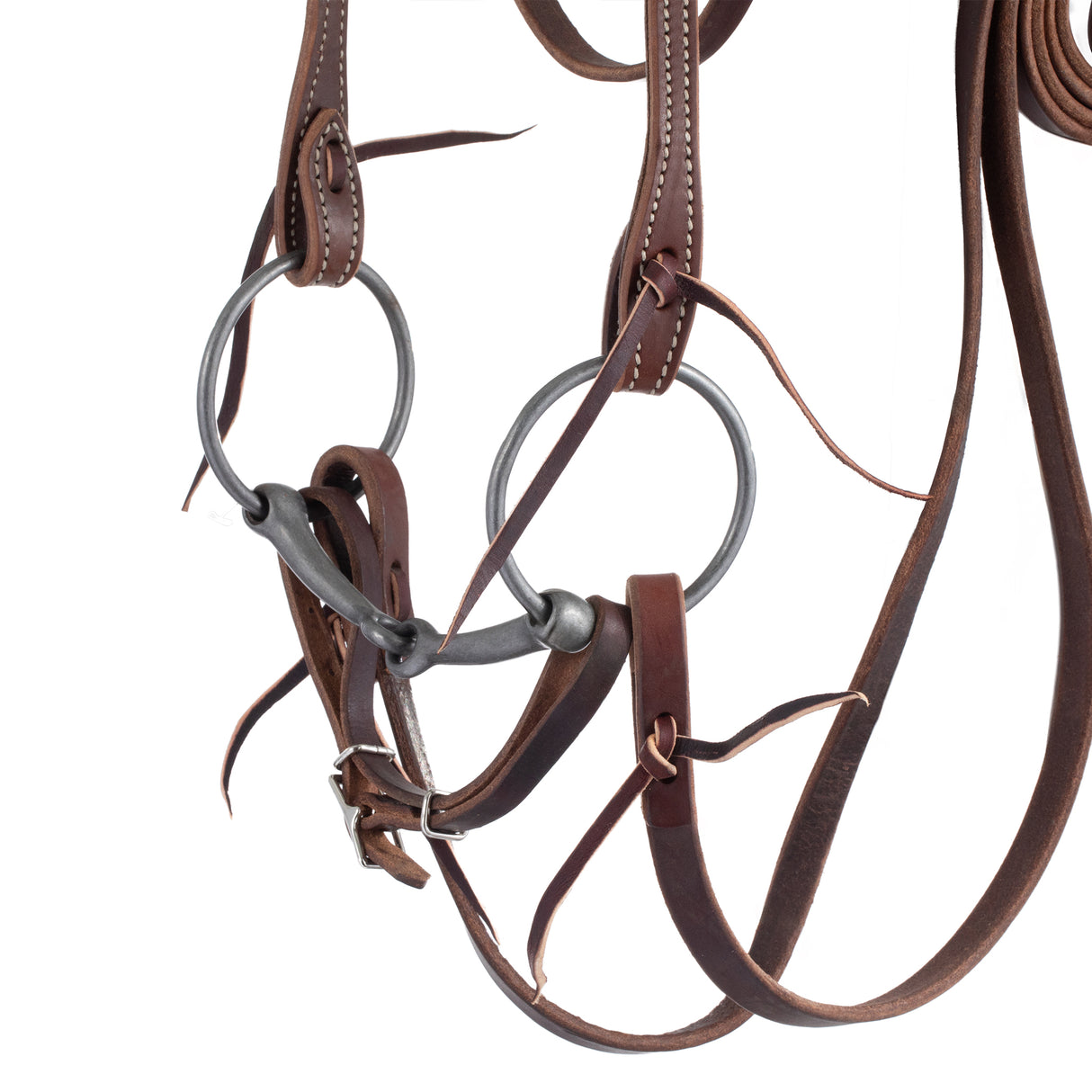 Browband Bridle with Double Cheek Buckles, Chicago Screw